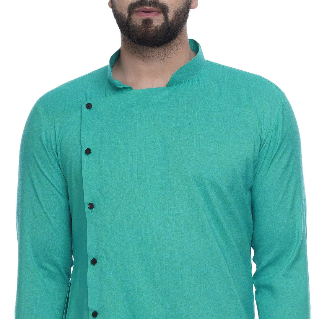 Viscose Rayon Men's Kurta | Classic Touch with Side Button