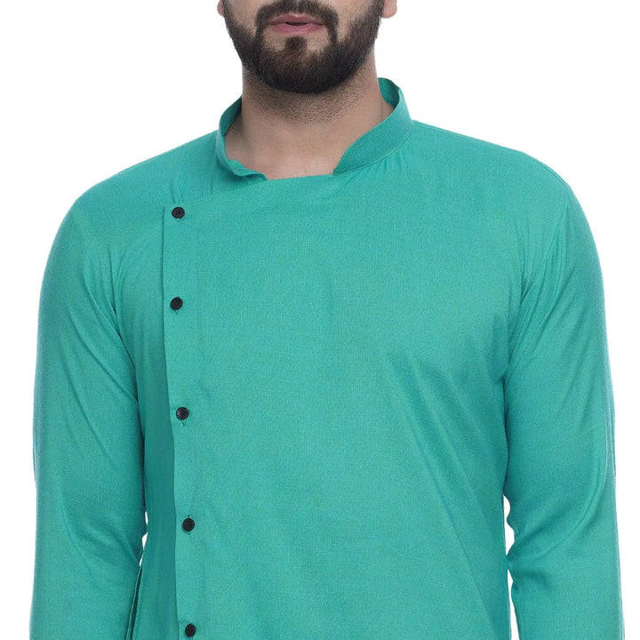 Viscose Rayon Men's Kurta | Classic Touch with Side Button