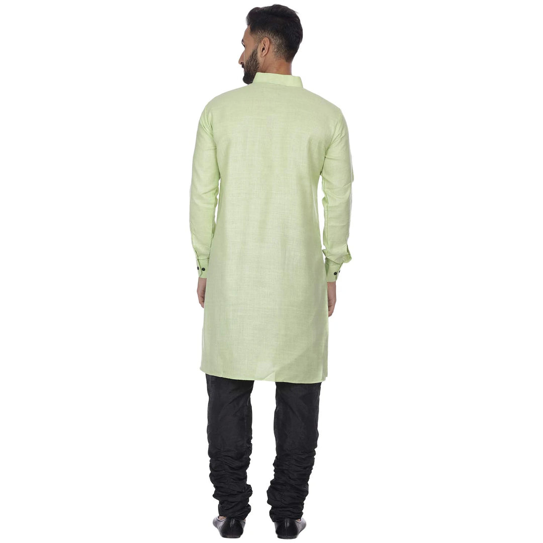Comfortable Men's Long Kurta | Plain Cotton Fabric | Casual Look