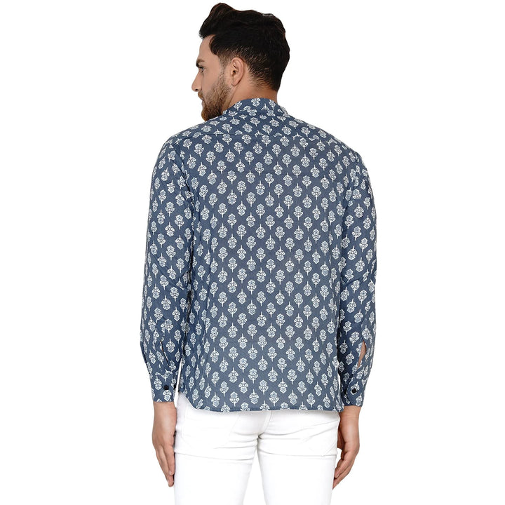 Traditional Look Men's Cotton Kurta | Teal Blue Everyday Charm