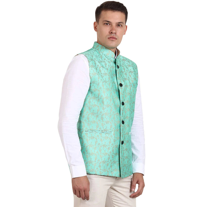 Luxurious Banarasi Style Nehru Jacket | Perfect for Weddings & Events