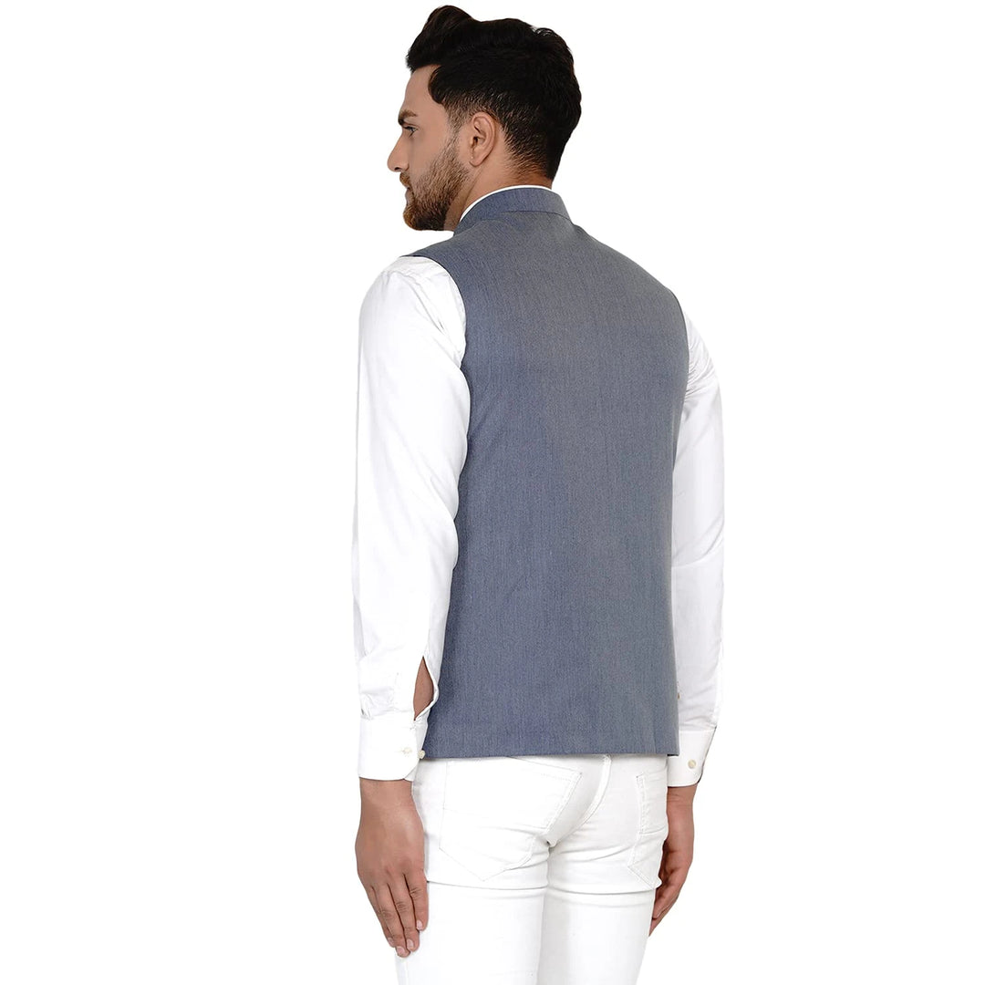 Sophisticated Solid Nehru Jacket | Cotton Blend Comfort