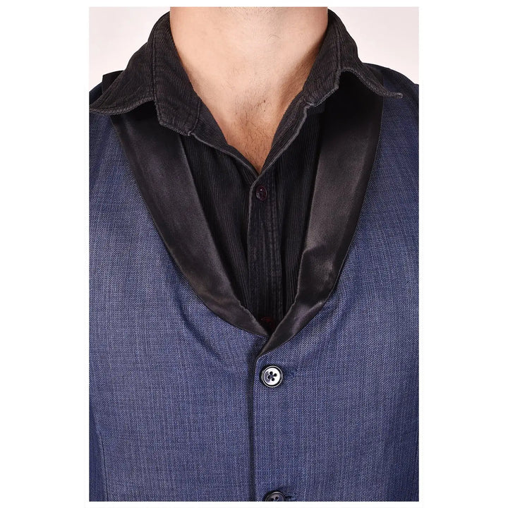 Men's Solid Navy Blue Waistcoat | Stylish Look for All Occasions