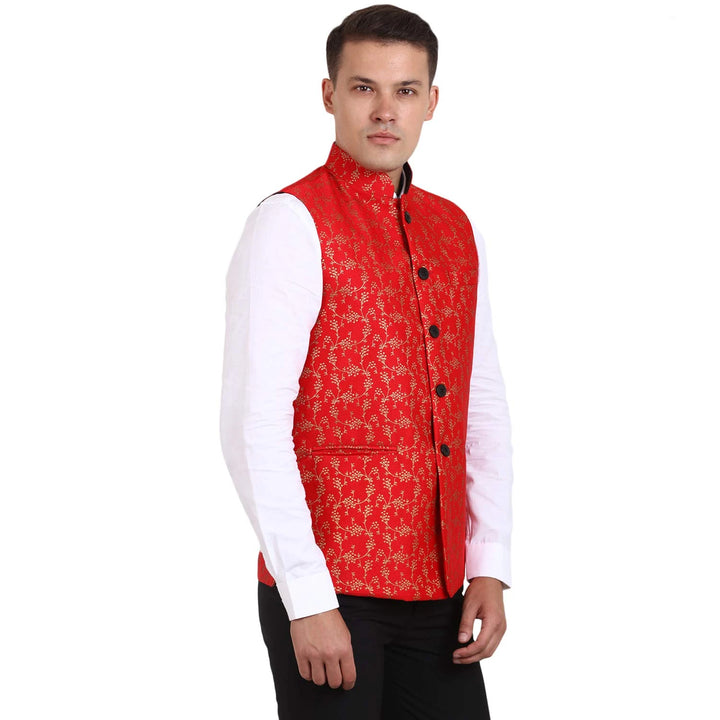 Luxurious Banarasi Style Nehru Jacket | Perfect for Weddings & Events