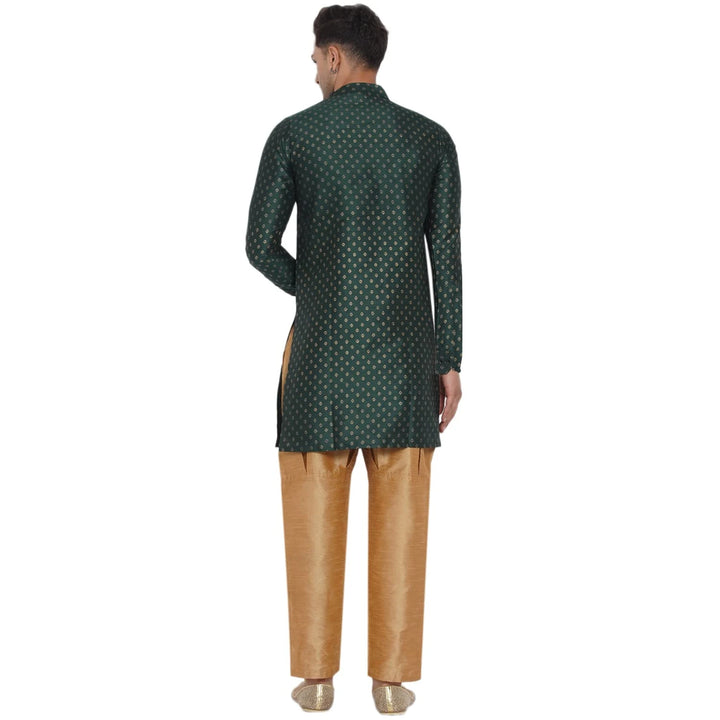 Royal Banarasi Long Kurta for Men | Art Silk Printed Ethnic Wear