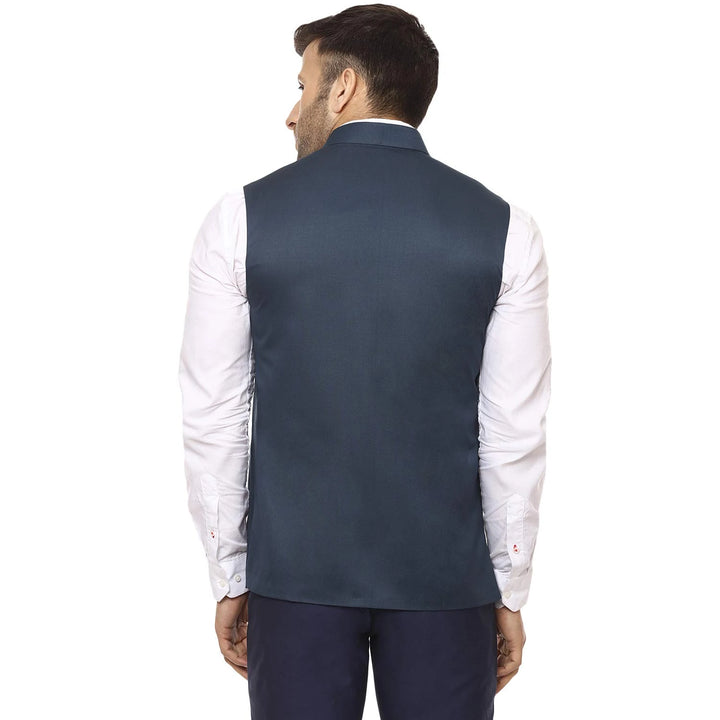 Modern Ethnic Nehru Jacket | Elegant Dark Blue Design