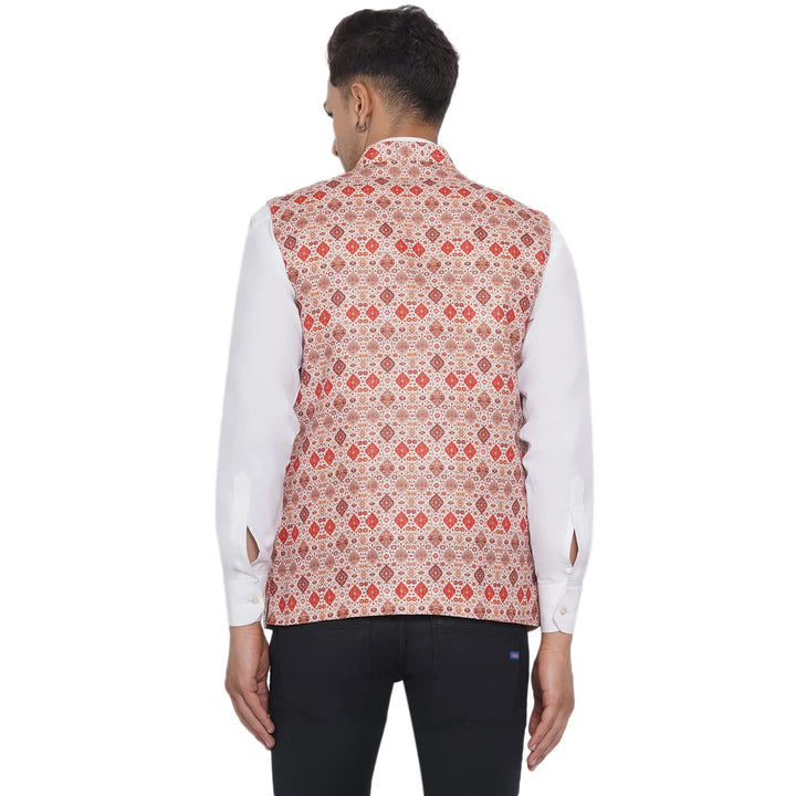 Cotton Nehru Jacket in Beige | Stylish Look for Weddings & Events
