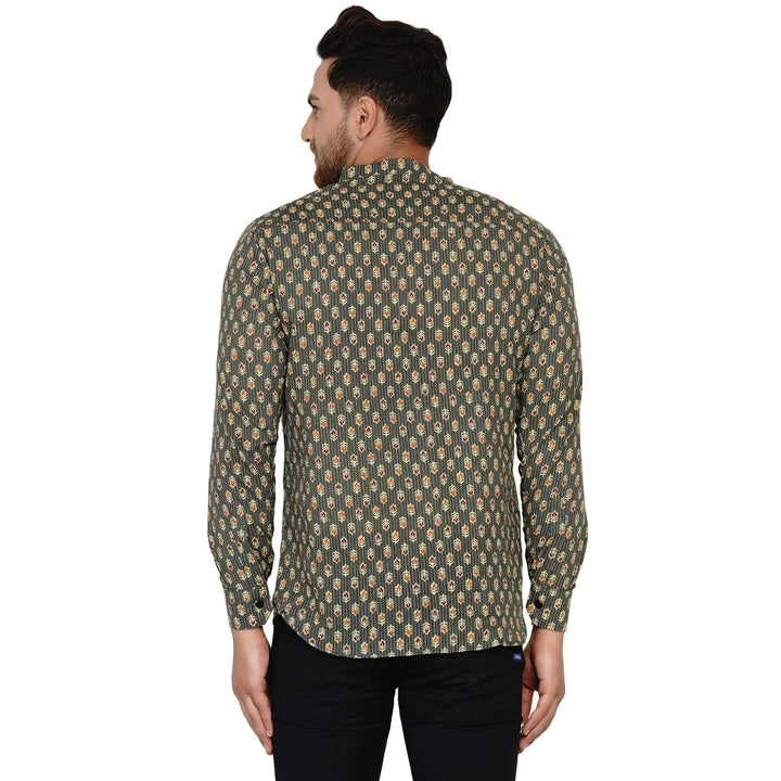 Stylish Light Green Kurta | Cotton Fabric with Printed Work