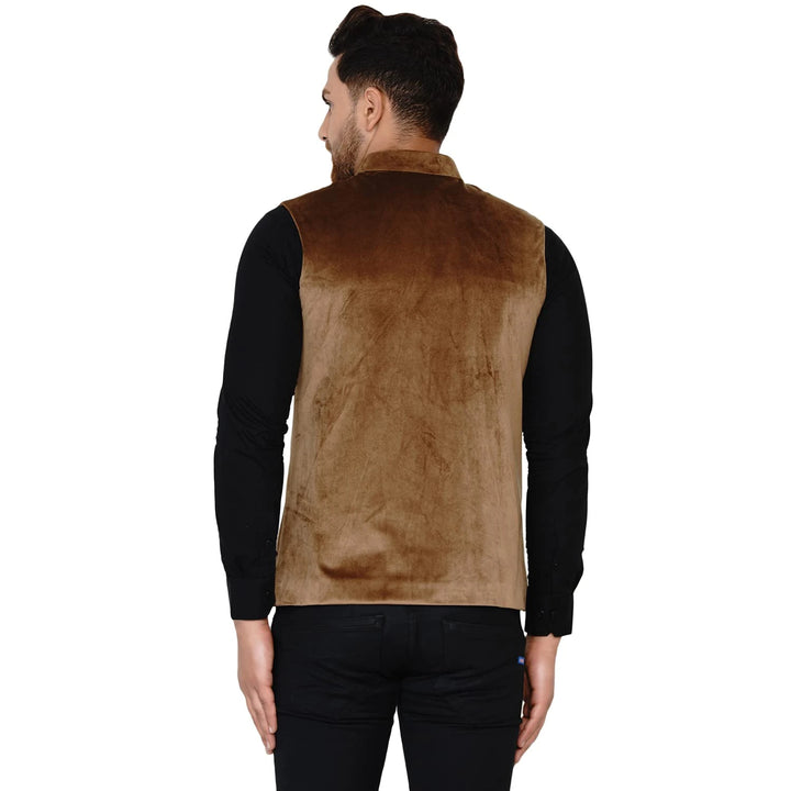 Men’s Classic Velvet Jacket | Solid Nehru Style for Celebrations