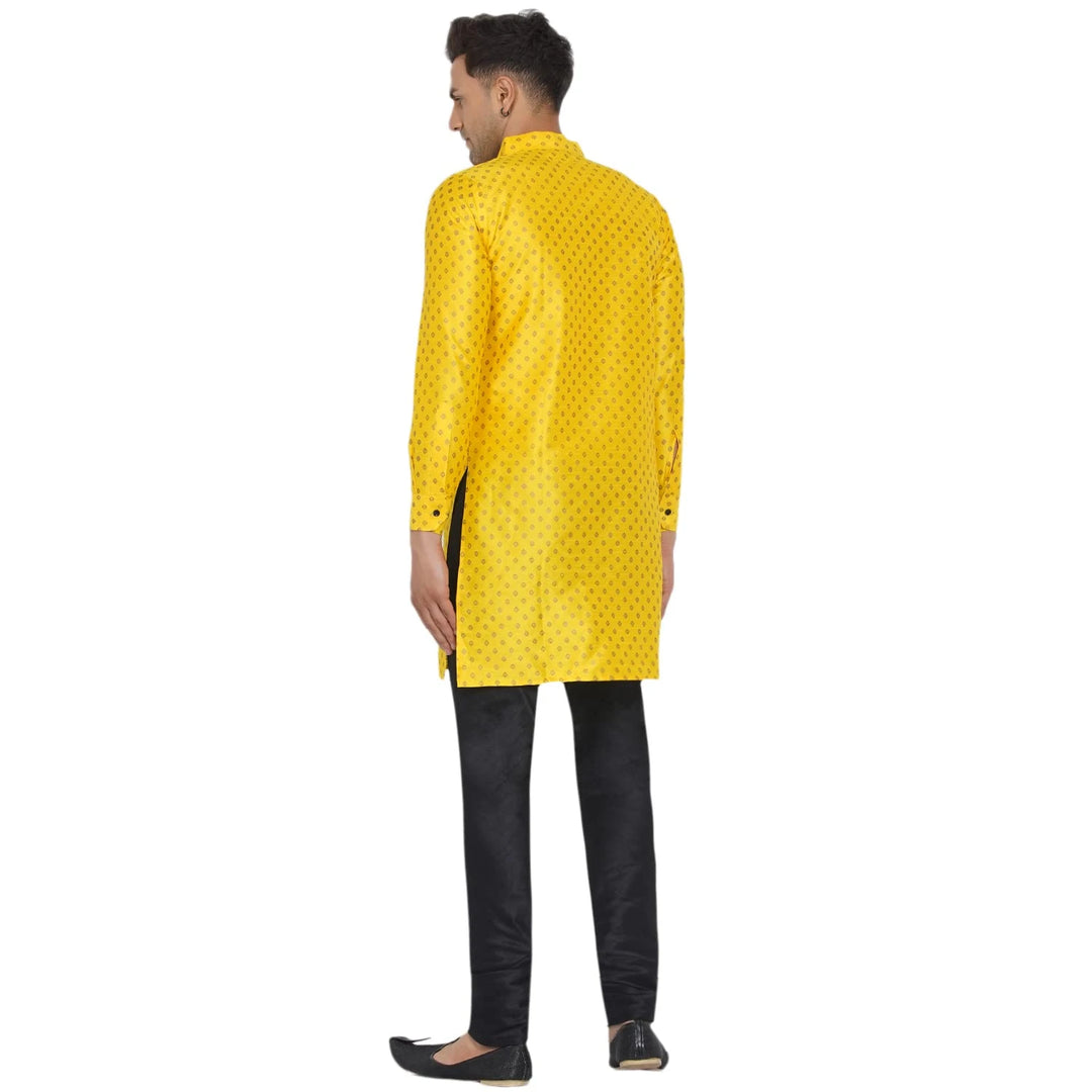 Royal Banarasi Long Kurta for Men | Art Silk Printed Ethnic Wear