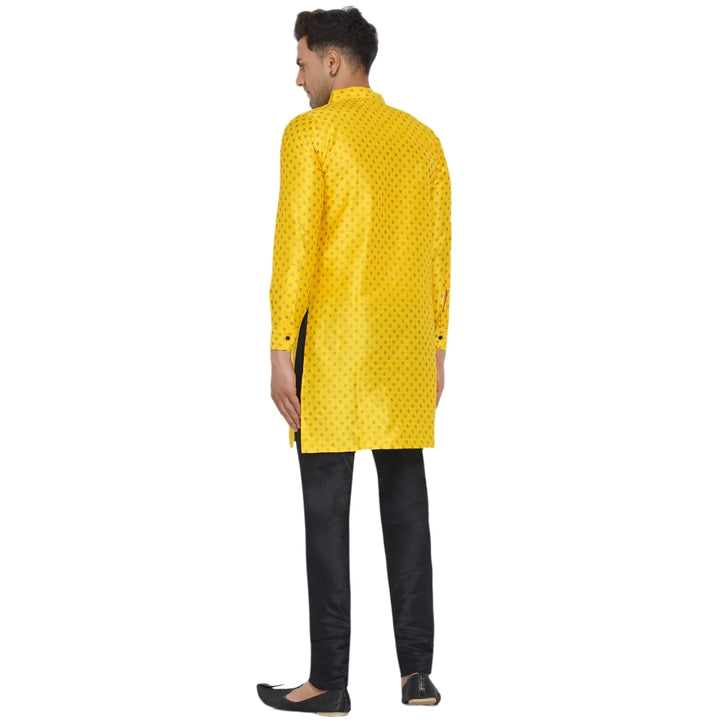Royal Banarasi Long Kurta for Men | Art Silk Printed Ethnic Wear