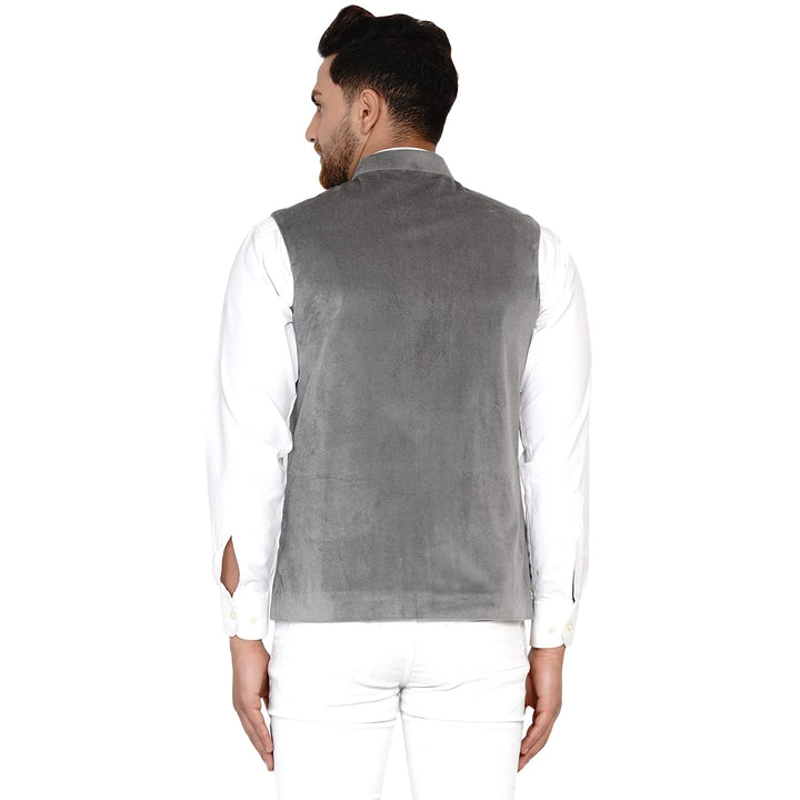 Men’s Classic Velvet Jacket | Solid Nehru Style for Celebrations