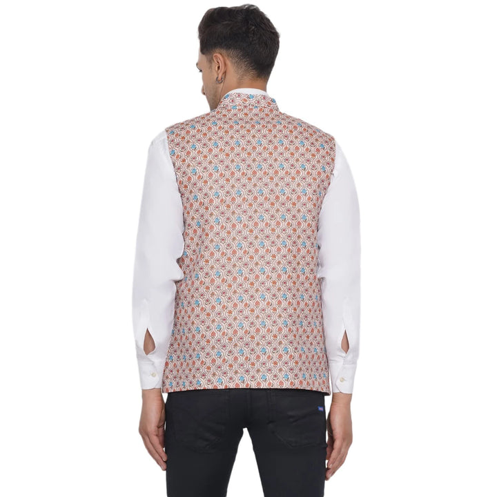 Men's Cotton Printed Nehru Jacket | Stylish Traditional Outfit