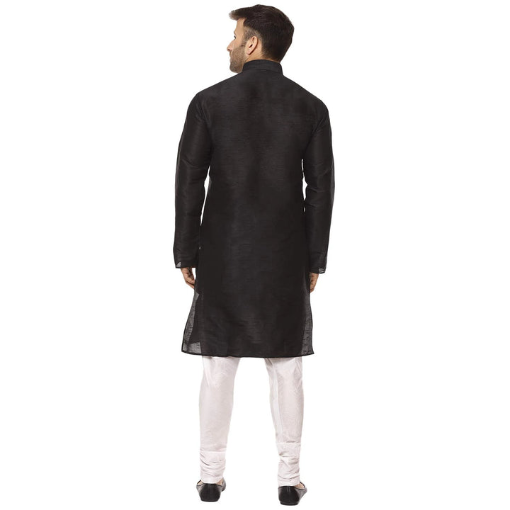 Classic Chinese Collar Kurta Set | Men’s Silk Style for Weddings