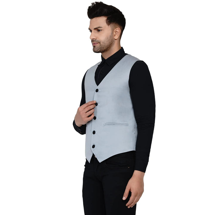 Designer Men's Solid Waistcoat | Stylish Waistcoat for Formal & Casual