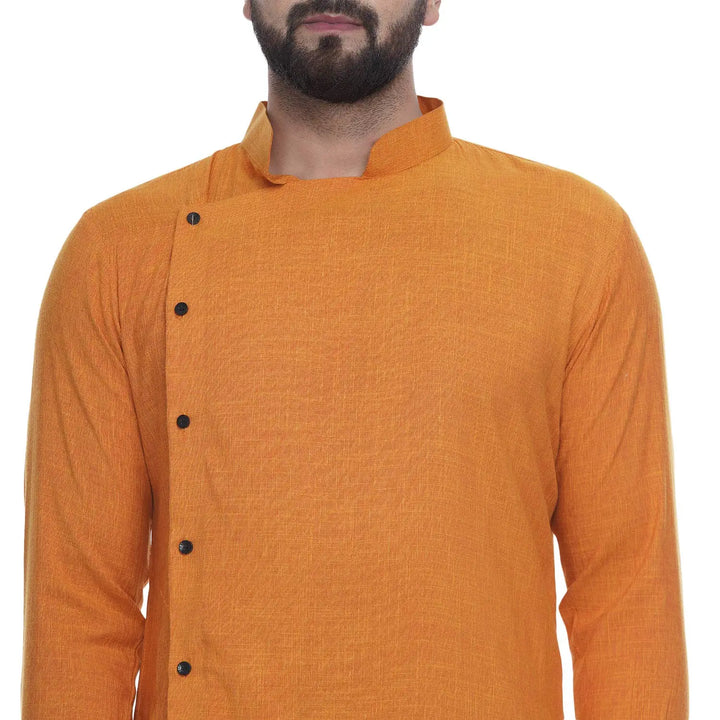 Viscose Rayon Men's Kurta | Classic Touch with Side Button