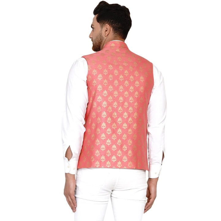 Kingsman Vibe Nehru Jacket | Banarasi Printed Art Silk Fit