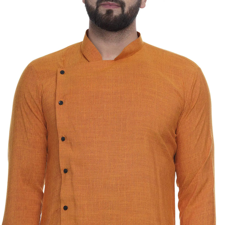 Viscose Rayon Men's Kurta | Classic Touch with Side Button