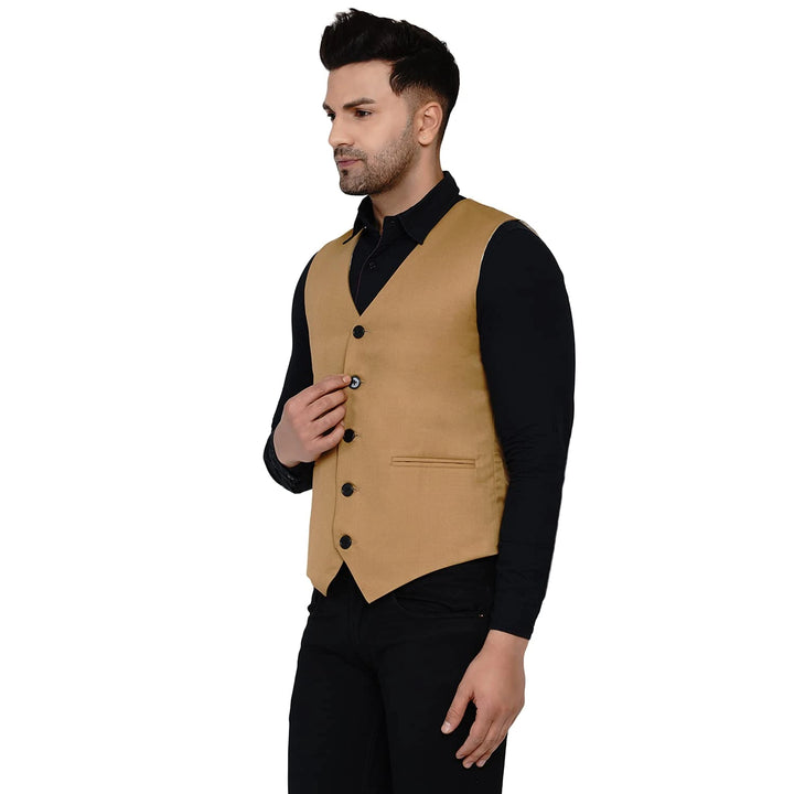 Men's Solid Waistcoat | Perfect for Casual & Formal Looks