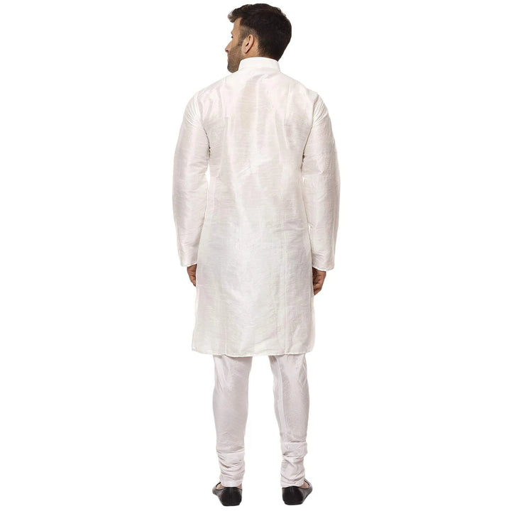 Classic Chinese Collar Kurta Set | Men’s Silk Style for Weddings