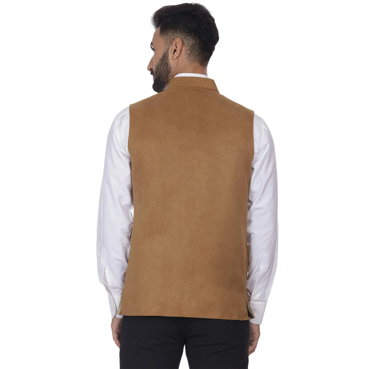 Suede Velvet Nehru Jacket | Festive Essential for Traditional Events