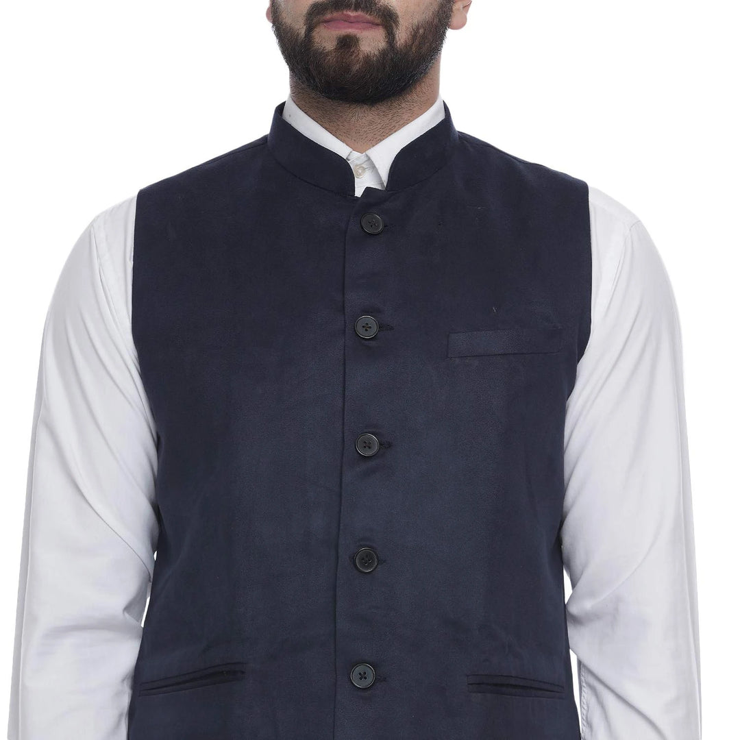 Men’s Elegant Velvet Jacket | Nehru Collar Classy Formal Outfit