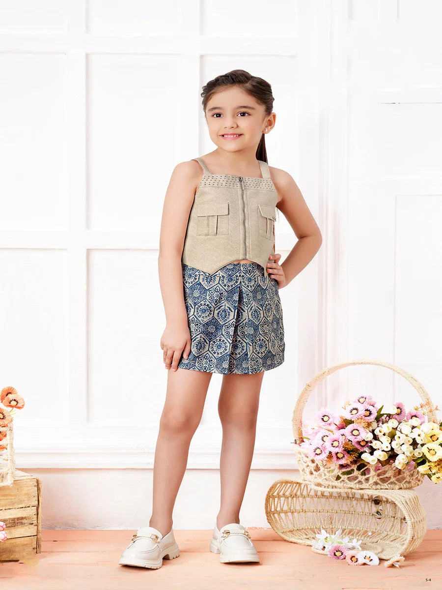 Latest Kids Short Set Collection | Fawn Colored Set for Girls