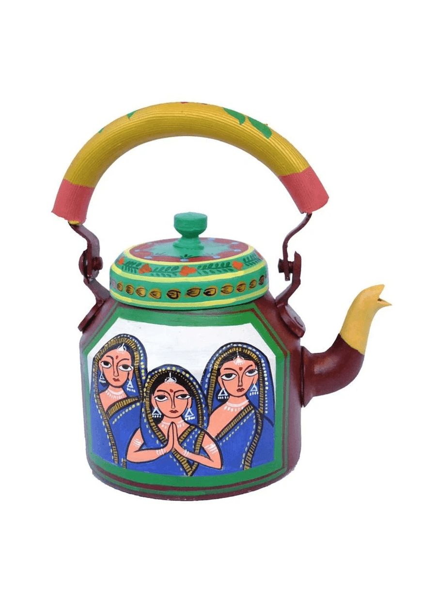 Artistic Handcrafted Kettle | Vibrant Tea Pot for Home Decor