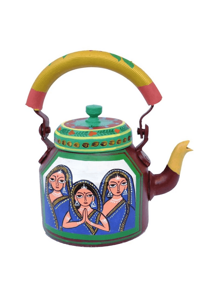 Artistic Handcrafted Kettle | Vibrant Tea Pot for Home Decor