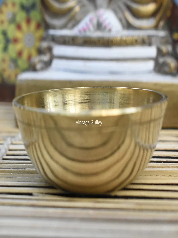 Brass Katori | Handcrafted Religious Item for Worship and Decor