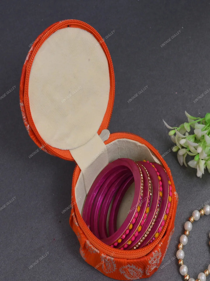 Embroidery Bangle Box Organizer | Stylish Storage for Bangles