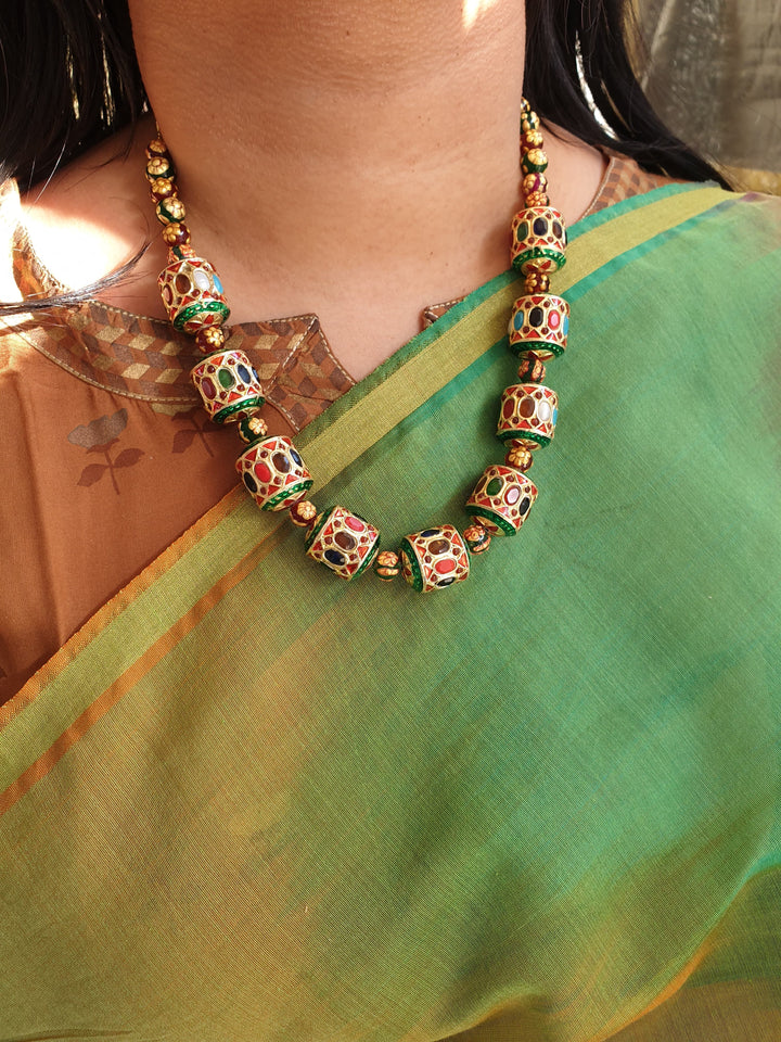 Meenakari Traditional Floral | Necklace With Earrings Collection