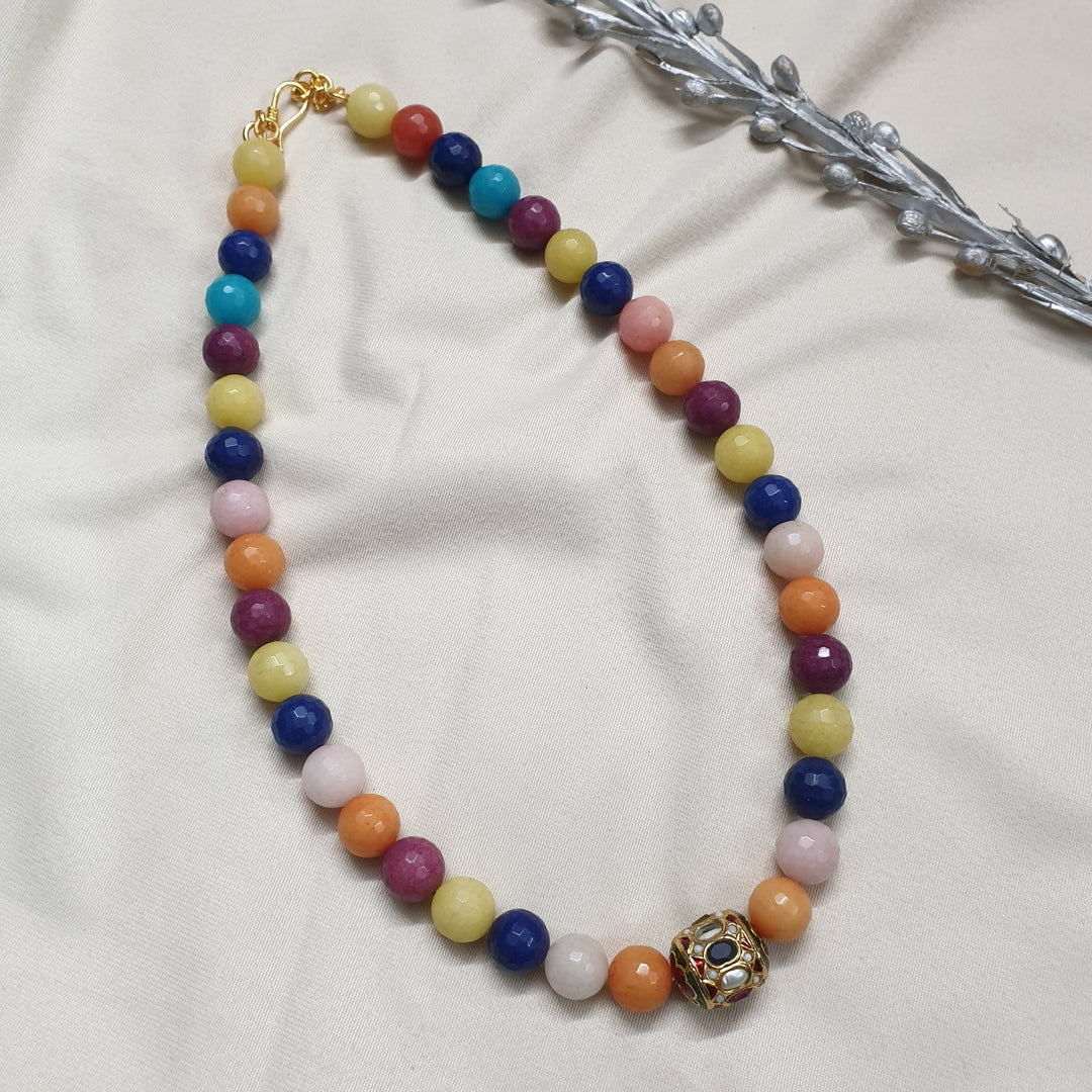 Multicolor Beads | Stone Meenakari Necklace Luxury Wear