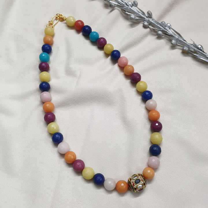 Multicolor Beads | Stone Meenakari Necklace Luxury Wear