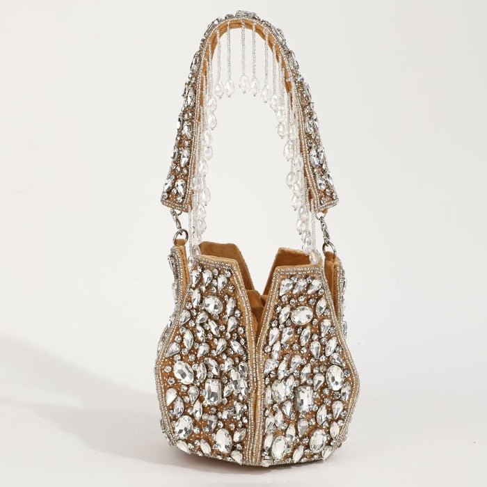 Jhalak Potli Bag with Handle | Handcrafted Modern Elegance Statement Piece - Jhalak_Gold
