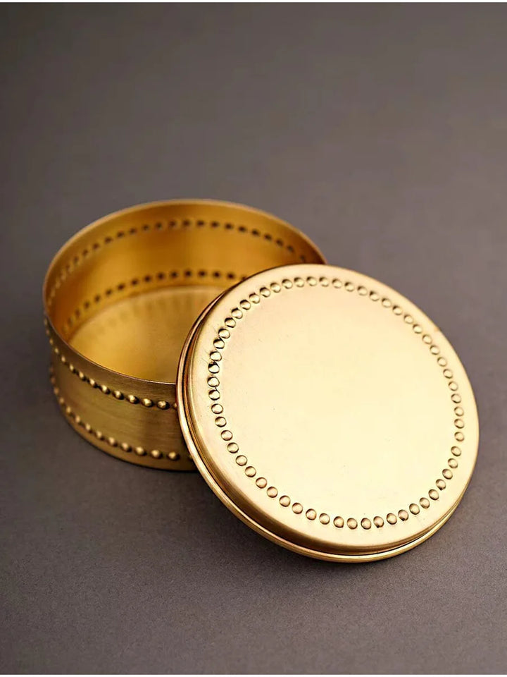Prasadam - Brass Laddoo Serving Box Set | Matt Finish Box Collection