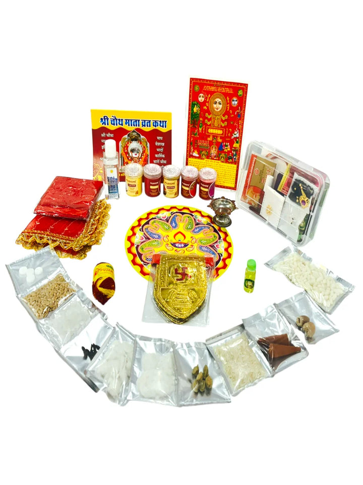 Karwa Chauth Puja Samagri Kit with NavShringaar Saman (40+ Items)