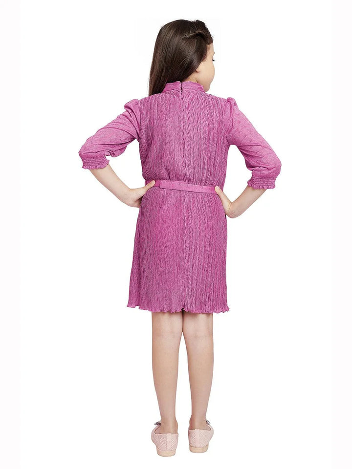 Birthday Dress for Kids | Fuchsia Party Wear Outfit Online