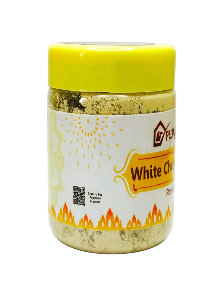 Premium White Chandan Tika Powder 50 Gram Box