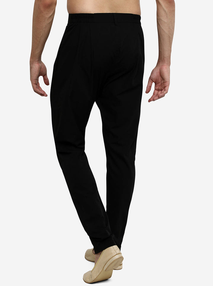 Make a statement at traditional events in the USA with our chic black Aligadhi pants.