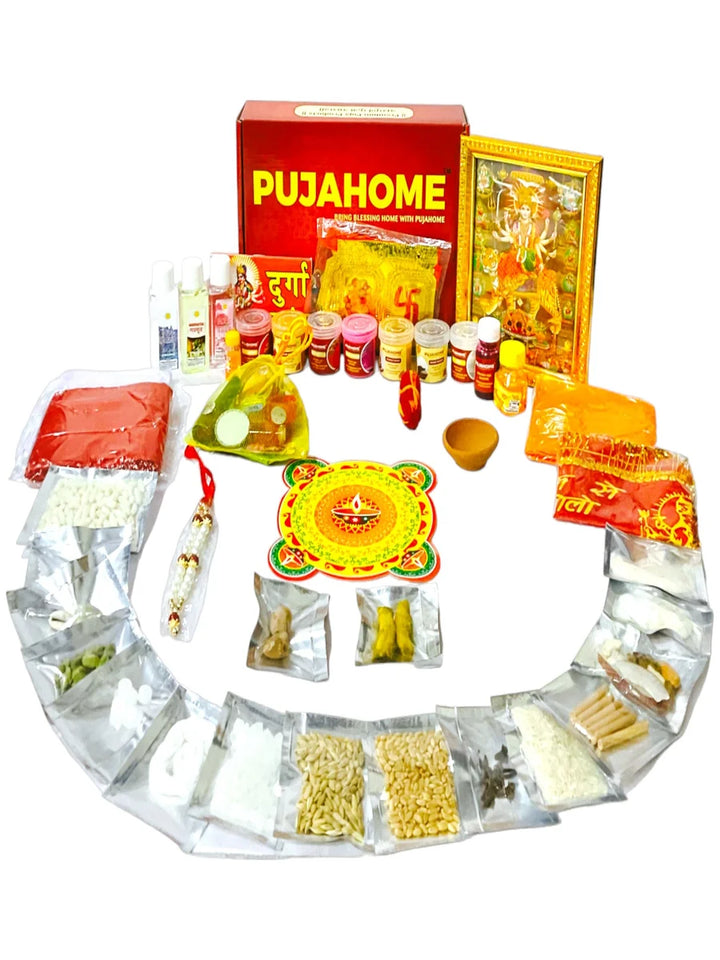Navratri Puja Samagri Kit/Navdurga Puja Kit for Durga Pujan(41+ Items in Kit)