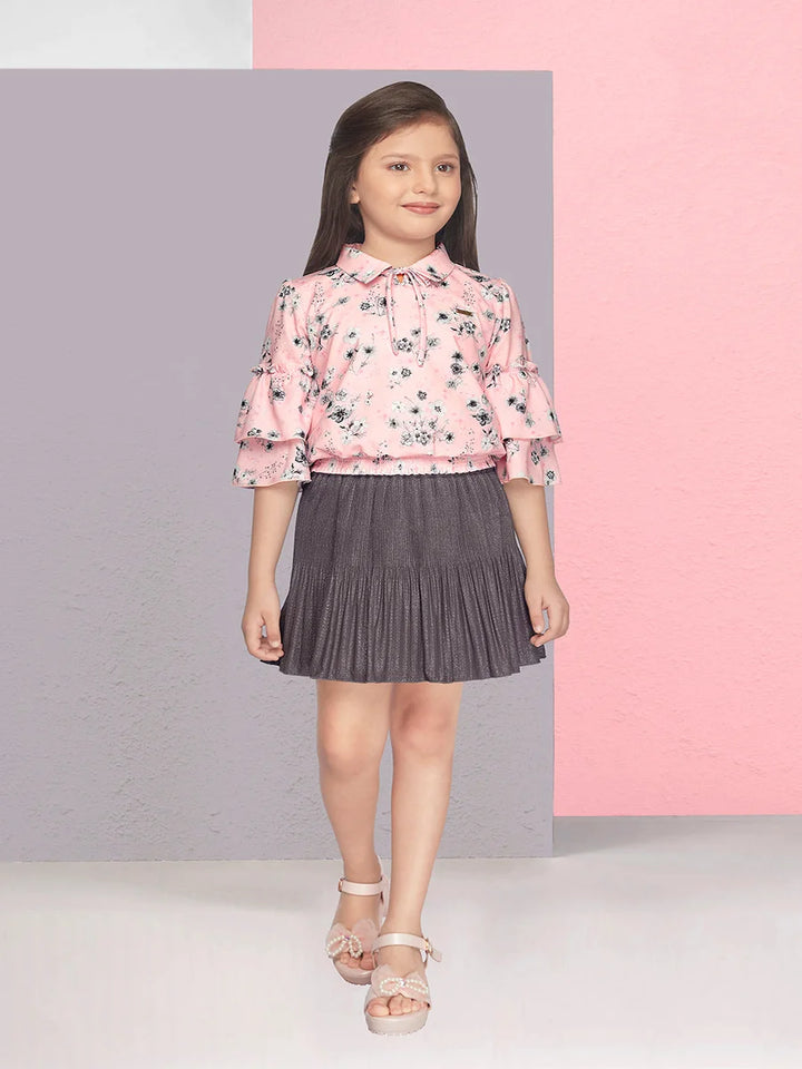 Designer Grey Skirt Set for Girls | Fashionable Festive Wear
