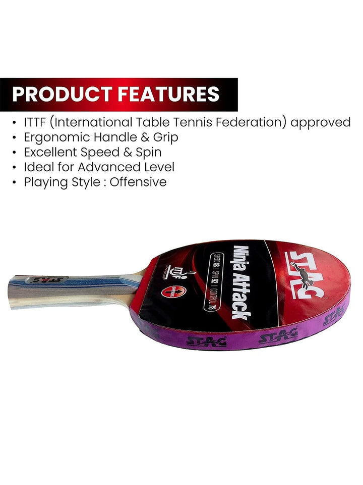 Stag Ninja Attack Table Tennis Bat