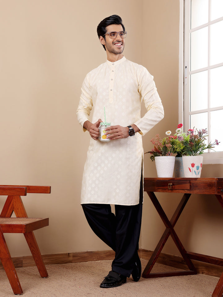 Viscose Kurta Set with Handwoven Motifs | Luxury and Elegance Combined