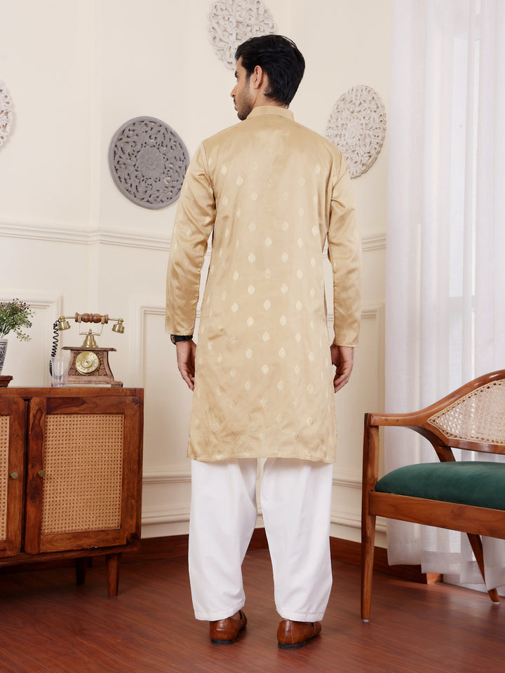 Premium Viscose Kurta for Men | Timeless Elegance with Handwoven Motifs