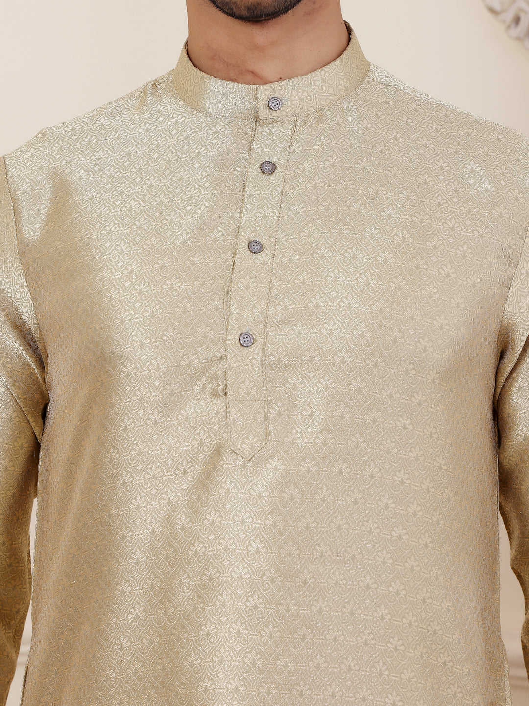 Elegant Jacquard Kurta with Art Silk Bottom | Perfect for Festive Occasions