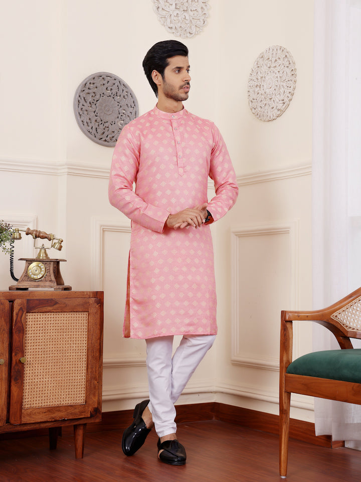 Elegant Kurta Pajama | Modern Jacquard Design for Festive Occasions
