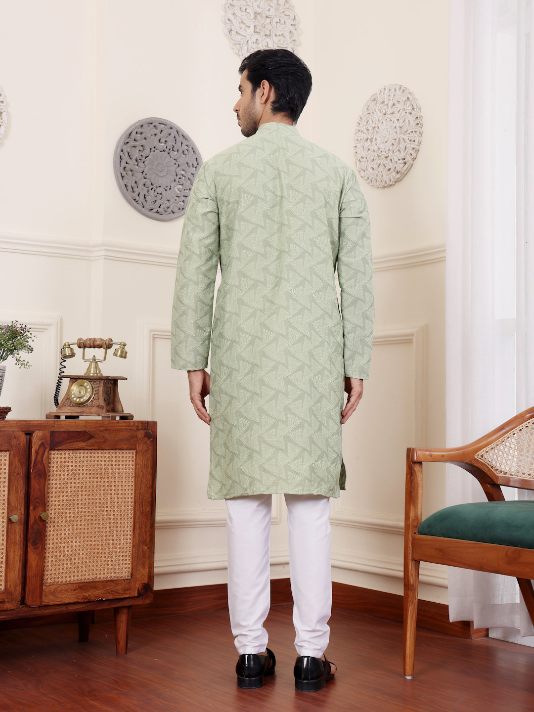 Premium Viscose Kurta | Elegant Weaved Motifs for Festive Celebrations