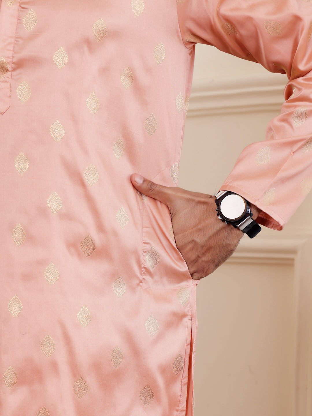 Premium Viscose Kurta for Men | Timeless Elegance with Handwoven Motifs
