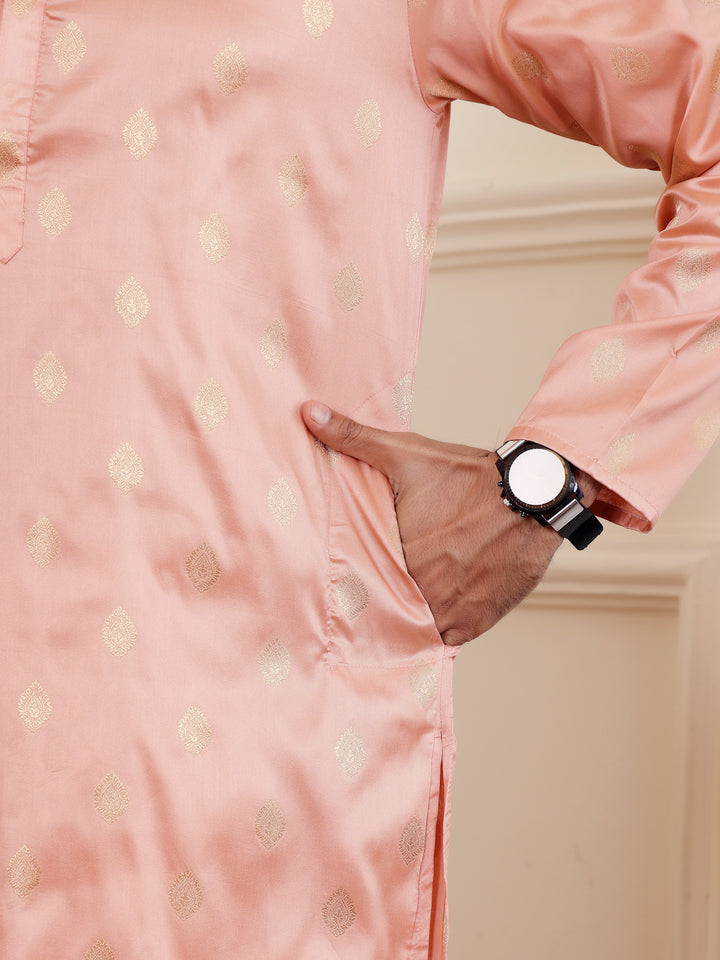 Premium Viscose Kurta for Men | Timeless Elegance with Handwoven Motifs